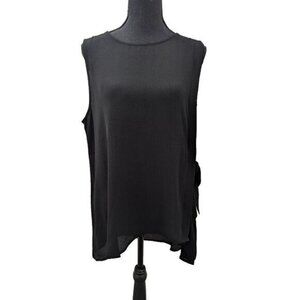 Vince Camuto Side Tie Top Blouse size L black